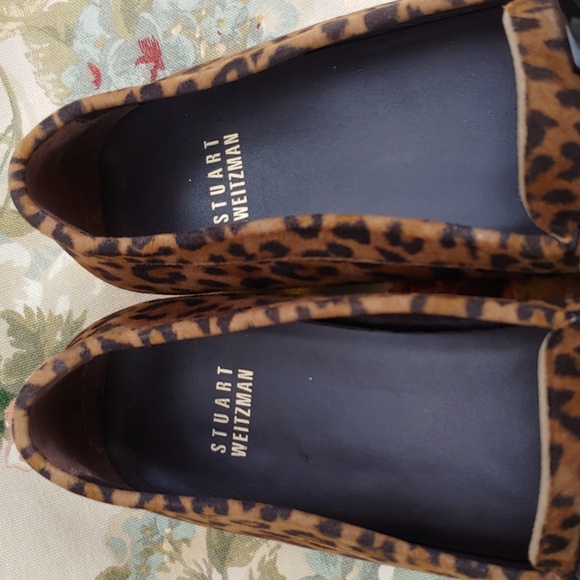 Stuart Weitzman Leopard Print Driving Loafer Shoes with Buckle Women's 8.5 - Picture 10 of 17